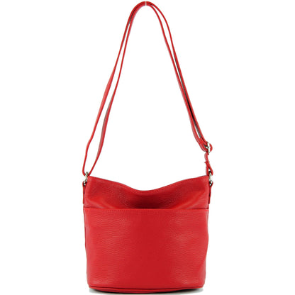 modamoda de T198 kleine Damen Leder Umhängetasche Schultertasche handmade in Italy