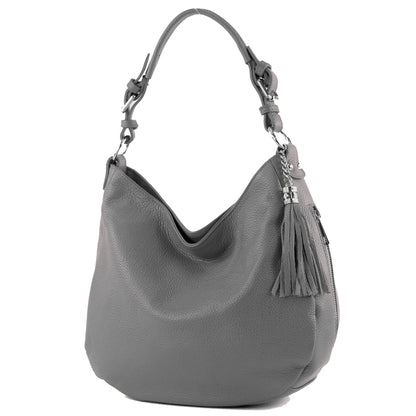 modamoda de T200 Damen Leder Schultertasche Henkeltasche handmade in Italy
