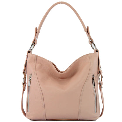 modamoda de T202 Damen Leder Henkeltasche Schultertasche handmade in Italy