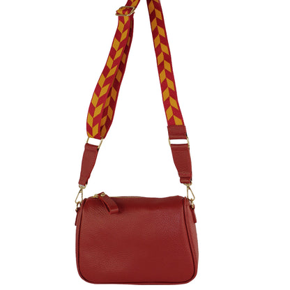 modamoda de T230 Damen Leder Umhängetasche Schultertasche handmade in Italy
