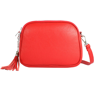 modamoda de - T238 - ital. Damen Umhängetasche Leder Medium