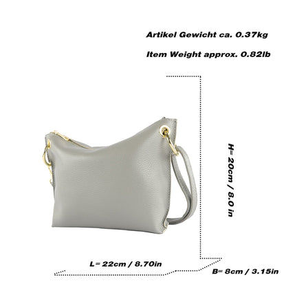 modamoda de - T243 - ital. Umhängetasche Klein Small aus Leder