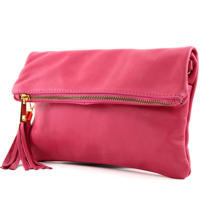 modamoda de - T54 -  ital Kleine Clutch aus Nappaleder