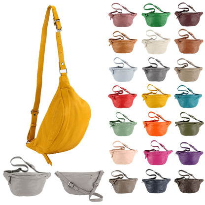 modamoda de - T77 -  ital. Hüfttasche Bauchtasche Brusttasche Medium aus weichem Leder