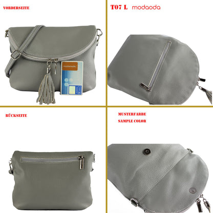 modamoda de T07LEDER Damen Leder kleine Umhängetasche Abendtasche handmade in Italy