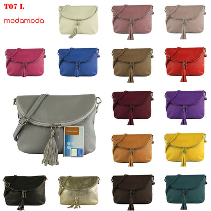 modamoda de T07LEDER Damen Leder kleine Umhängetasche Abendtasche handmade in Italy
