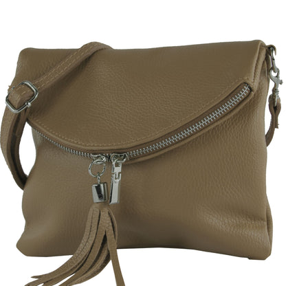 modamoda de T139 LEDER Damen Leder Umhängetasche Abendtasche Klein handmade in Italy