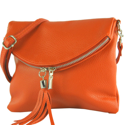 modamoda de T139 LEDER Damen Leder Umhängetasche Abendtasche Klein handmade in Italy