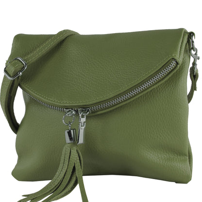 modamoda de T139 LEDER Damen Leder Umhängetasche Abendtasche Klein handmade in Italy