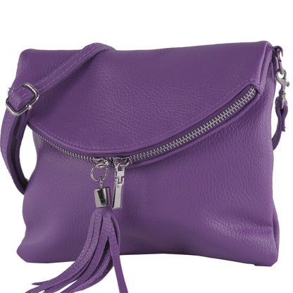 modamoda de T139 LEDER Damen Leder Umhängetasche Abendtasche Klein handmade in Italy