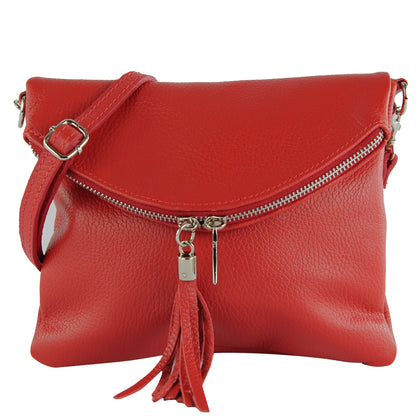 modamoda de T139 LEDER Damen Leder Umhängetasche Abendtasche Klein handmade in Italy