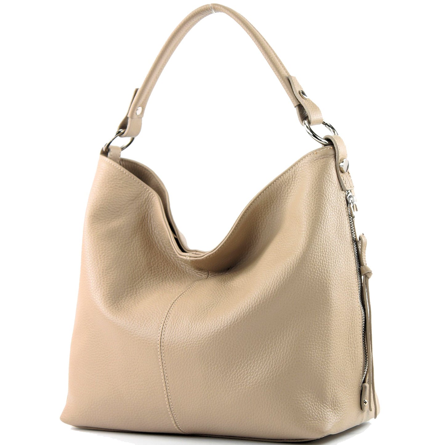 modamoda de T160 Damen Leder Schultertasche Henkeltasche Large handmade in Italy