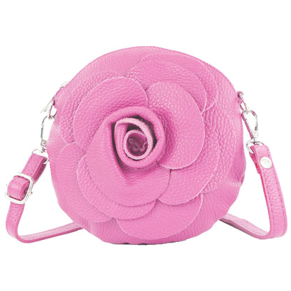 modamoda de T225 Damen Leder Umhängetasche Abendtasche Clutch Blüte Klein handmade in Italy