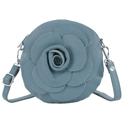modamoda de T225 Damen Leder Umhängetasche Abendtasche Clutch Blüte Klein handmade in Italy
