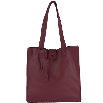 modamoda de - T247 -  Ital. Leder Shopper mit herausnehmbarer Innentasche