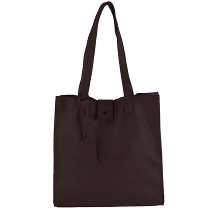 modamoda de - T247 -  Ital. Leder Shopper mit herausnehmbarer Innentasche