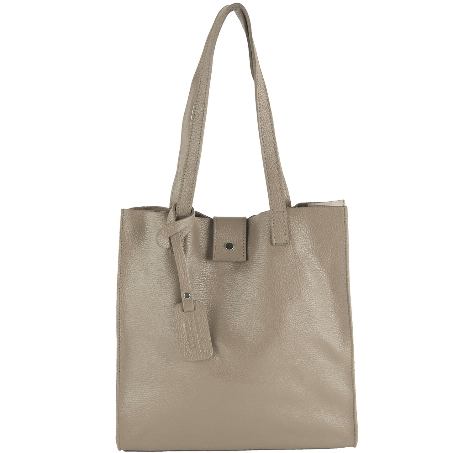 modamoda de - T247 -  Ital. Leder Shopper mit herausnehmbarer Innentasche