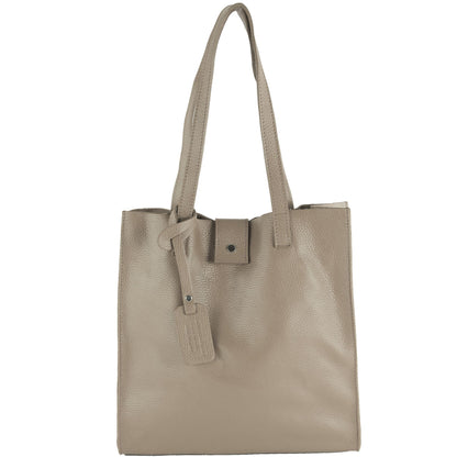 modamoda de - T247 -  Ital. Leder Shopper mit herausnehmbarer Innentasche