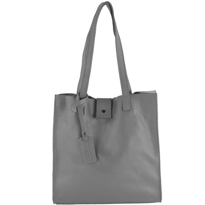 modamoda de - T247 -  Ital. Leder Shopper mit herausnehmbarer Innentasche
