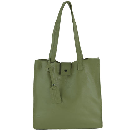modamoda de - T247 -  Ital. Leder Shopper mit herausnehmbarer Innentasche