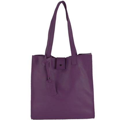 modamoda de - T247 -  Ital. Leder Shopper mit herausnehmbarer Innentasche