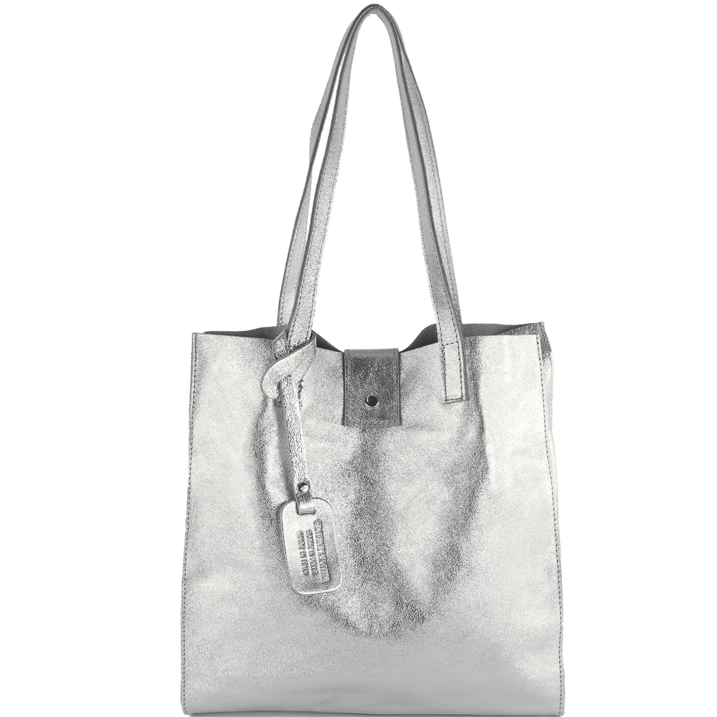 modamoda de - T247 -  Ital. Leder Shopper mit herausnehmbarer Innentasche