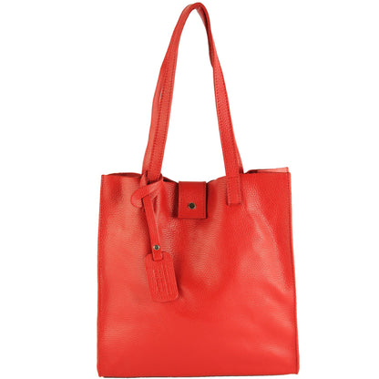 modamoda de - T247 -  Ital. Leder Shopper mit herausnehmbarer Innentasche