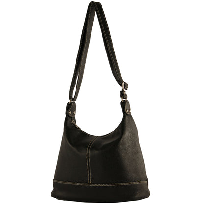 modamoda de T251 Damen Leder Schultertasche Umhängetasche handmade in Italy