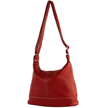 modamoda de T251 Damen Leder Schultertasche Umhängetasche handmade in Italy