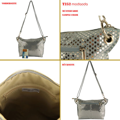 modamoda de - T252 - ital. Umhängetasche Small aus Wildleder