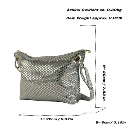 modamoda de - T252 - ital. Umhängetasche Small aus Wildleder