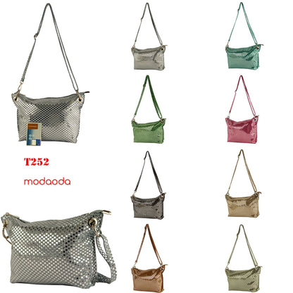 modamoda de - T252 - ital. Umhängetasche Small aus Wildleder