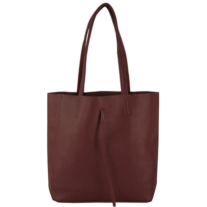 modamoda de - T253 -  Ital. Henkeltasche mit Innentasche aus Leder