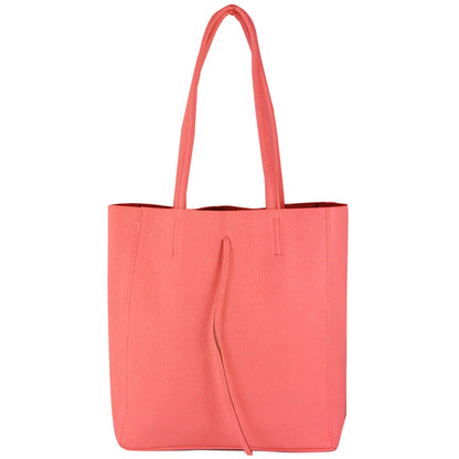 modamoda de - T253 -  Ital. Henkeltasche mit Innentasche aus Leder