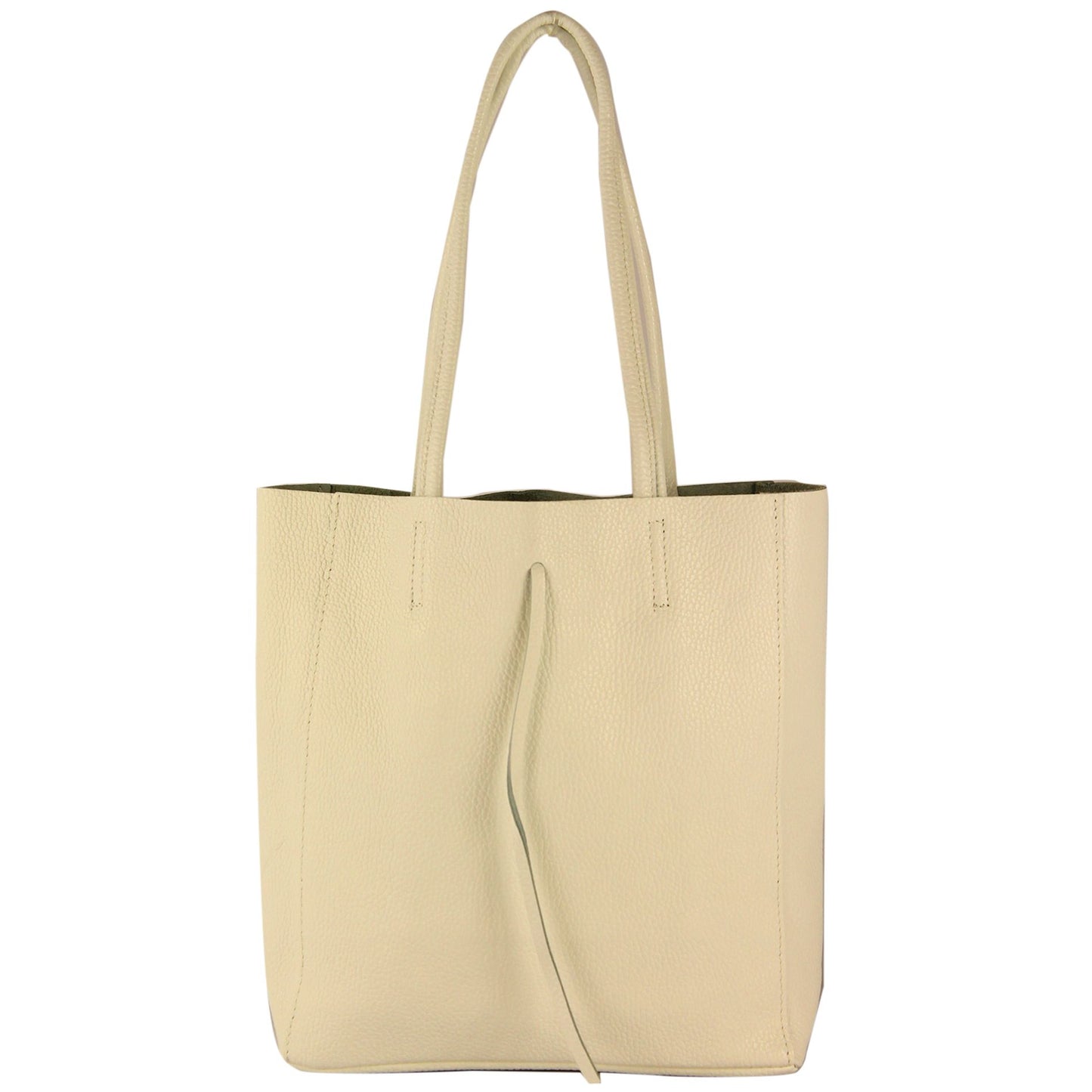 modamoda de - T253 -  Ital. Henkeltasche mit Innentasche aus Leder