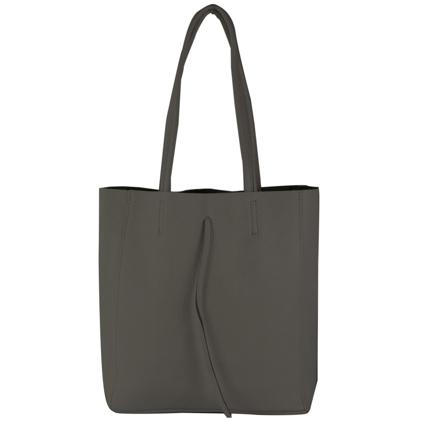 modamoda de - T253 -  Ital. Henkeltasche mit Innentasche aus Leder