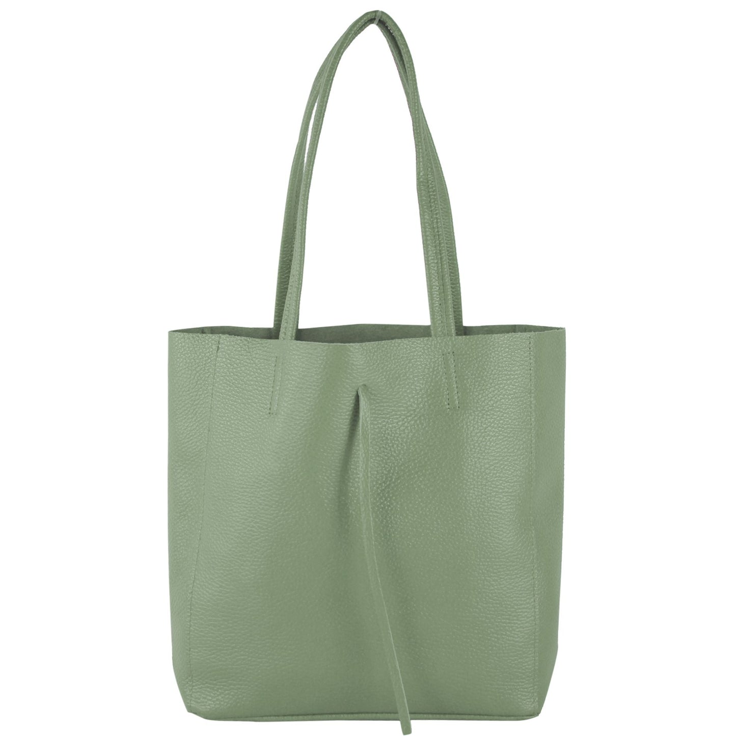 modamoda de - T253 -  Ital. Henkeltasche mit Innentasche aus Leder