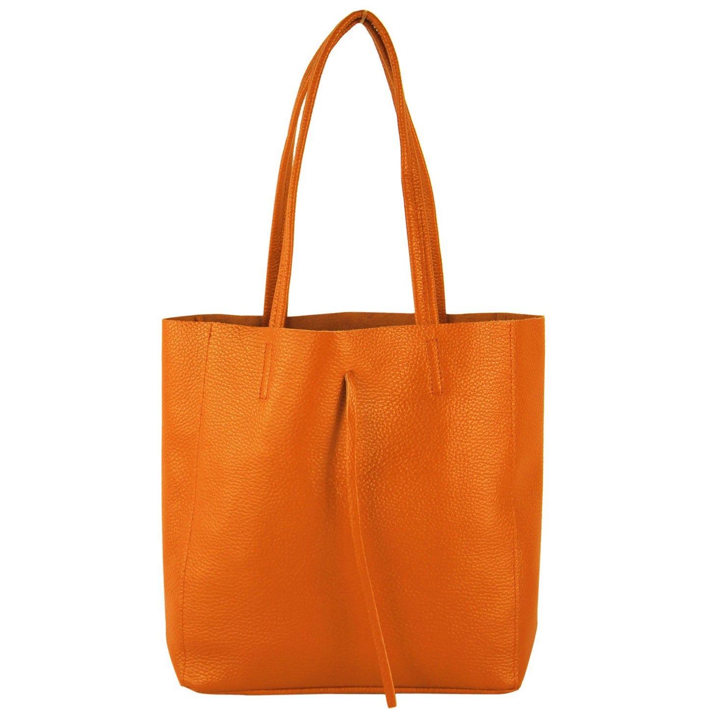 modamoda de - T253 -  Ital. Henkeltasche mit Innentasche aus Leder