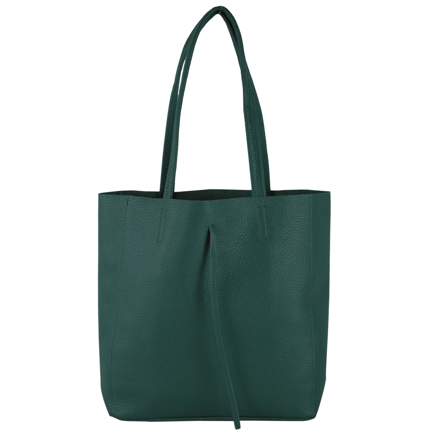 modamoda de - T253 -  Ital. Henkeltasche mit Innentasche aus Leder