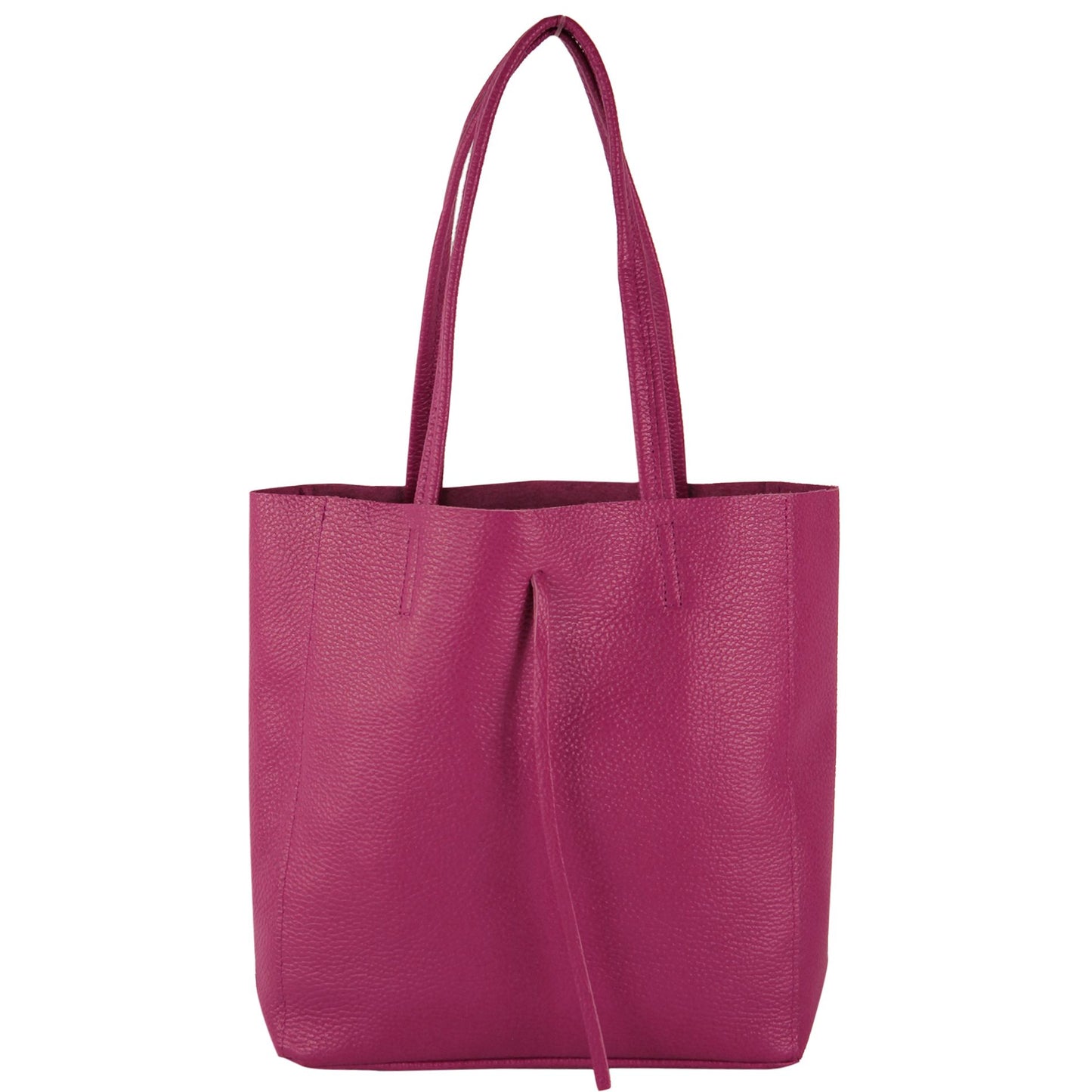 modamoda de - T253 -  Ital. Henkeltasche mit Innentasche aus Leder