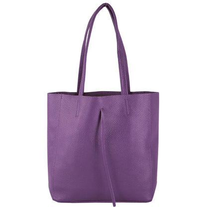 modamoda de - T253 -  Ital. Henkeltasche mit Innentasche aus Leder