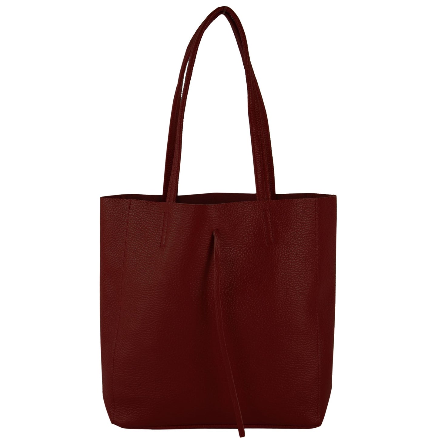 modamoda de - T253 -  Ital. Henkeltasche mit Innentasche aus Leder