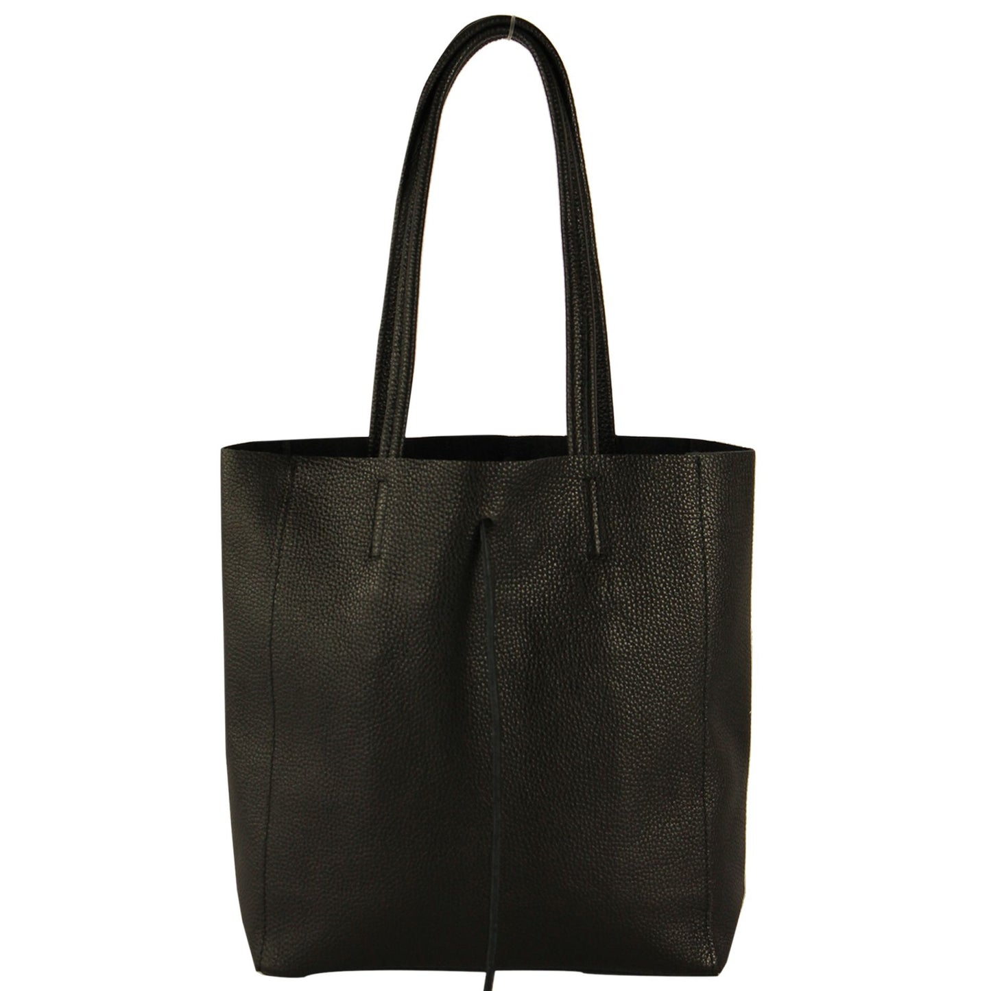 modamoda de - T253 -  Ital. Henkeltasche mit Innentasche aus Leder