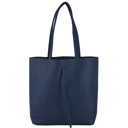 modamoda de - T253 -  Ital. Henkeltasche mit Innentasche aus Leder
