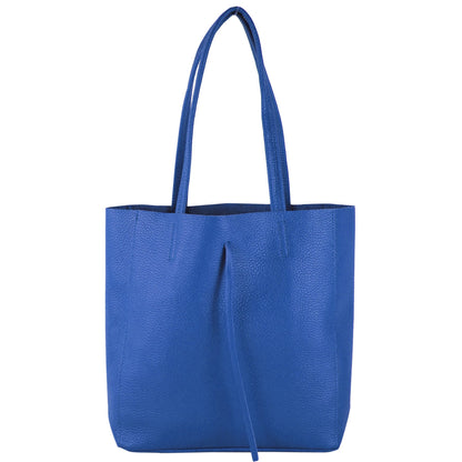 modamoda de - T253 -  Ital. Henkeltasche mit Innentasche aus Leder
