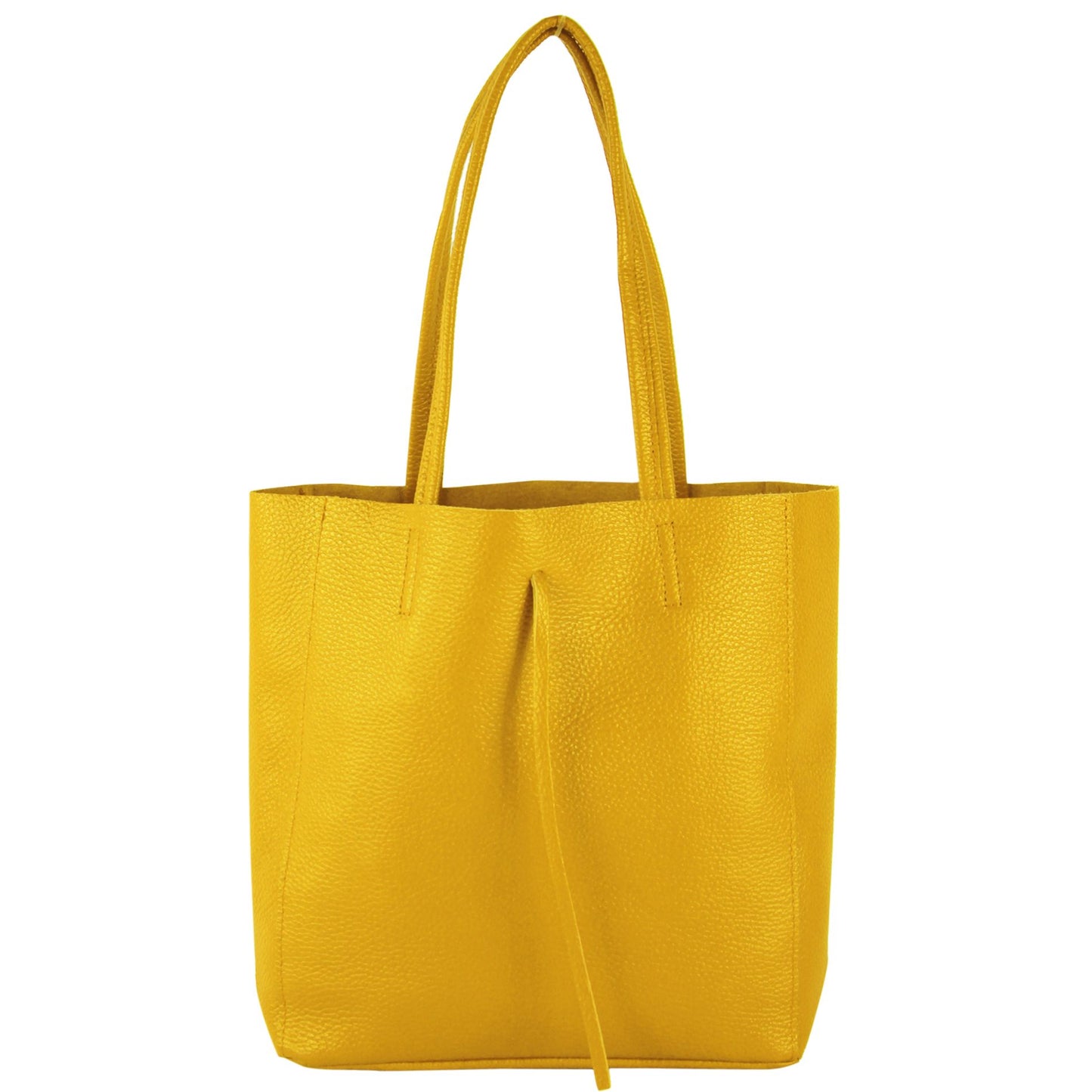 modamoda de - T253 -  Ital. Henkeltasche mit Innentasche aus Leder
