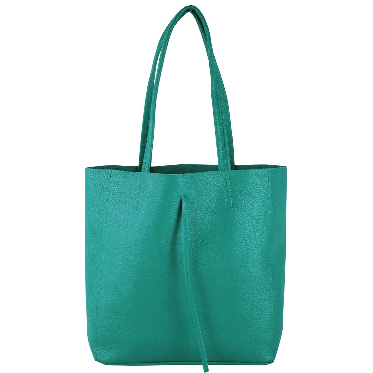 modamoda de - T253 -  Ital. Henkeltasche mit Innentasche aus Leder