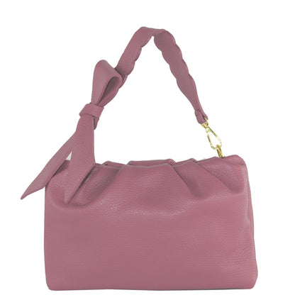 modamoda de - T254 - ital. Damen Henkeltasche Klein aus Leder