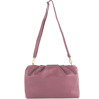 modamoda de - T254 - ital. Damen Henkeltasche Klein aus Leder
