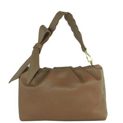 modamoda de - T254 - ital. Damen Henkeltasche Klein aus Leder
